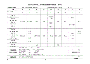 徐州师范大学成人高等教育函授教学课程表春季.docx