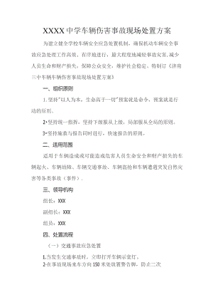 中学车辆伤害事故现场处置方案.docx