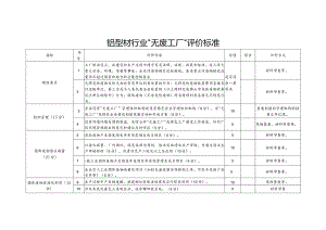 铝型材行业“无废工厂”评价标准.docx