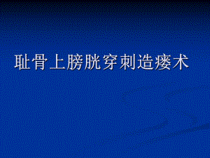 耻骨上膀胱穿刺造瘘术.ppt.ppt