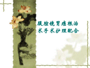 腹腔镜胃癌根治术手术配合.ppt