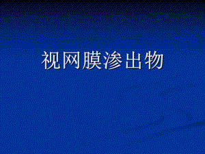 视网膜渗出物.ppt