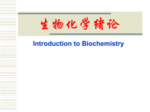 生物化学 绪论(药学本科09).ppt