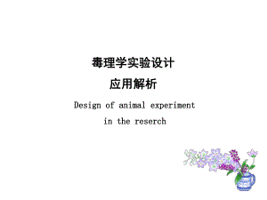 现代毒理学实验设计幻灯片(10.19).ppt