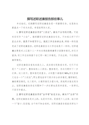 撰写述职述廉报告那些事儿.docx