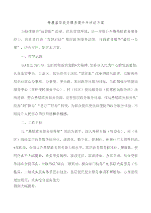 开展基层政务服务提升年活动方案.docx