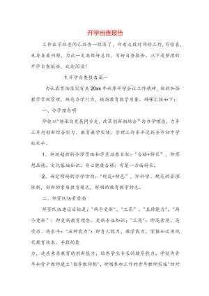 开学自查报告.docx