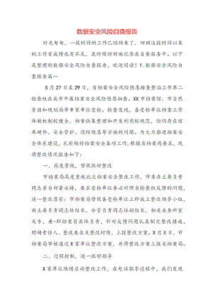 数据安全风险自查报告.docx