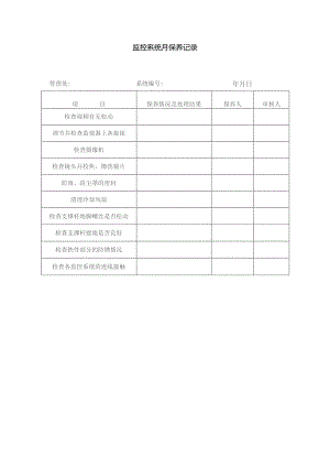 监控系统月保养记录.docx