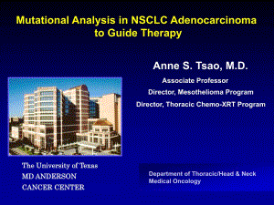 How I utilize mutational analysis in NSCLC Imedex：我如何利用突变分析NSCLCimedex.ppt
