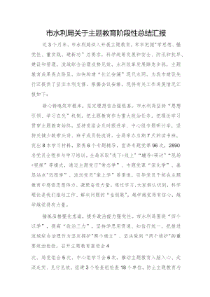 市水利系统主题教育阶段性总结汇报2000字.docx