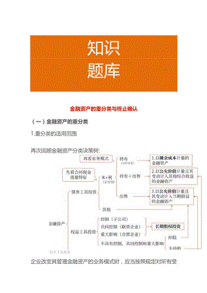 金融资产的重分类与终止确认.docx
