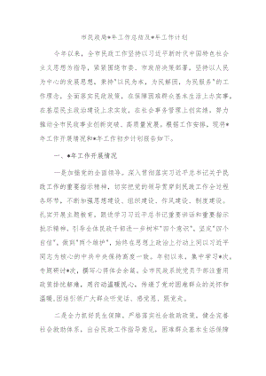 市民政局2023年工作总结及2024年工作计划.docx