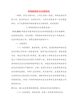 网络数据安全自查报告.docx