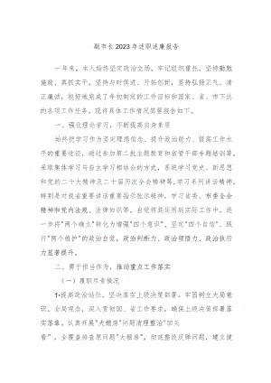 副市长2023年述职述廉报告.docx