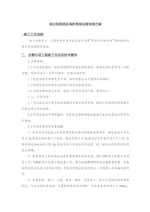 消火栓系统及消防泵房设备安装方案.docx