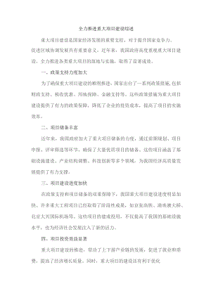 全力推进重大项目建设综述.docx