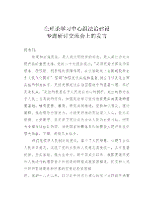 在理论学习中心组法治建设专题研讨交流会上的发言.docx