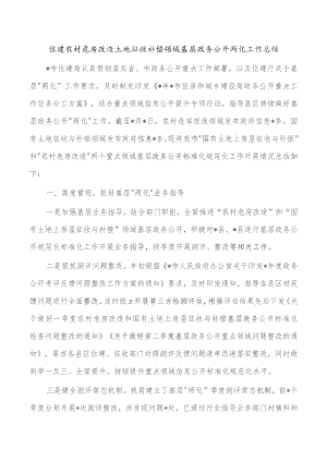 住建农村危房改造土地征收补偿领域基层政务公开两化工作总结.docx