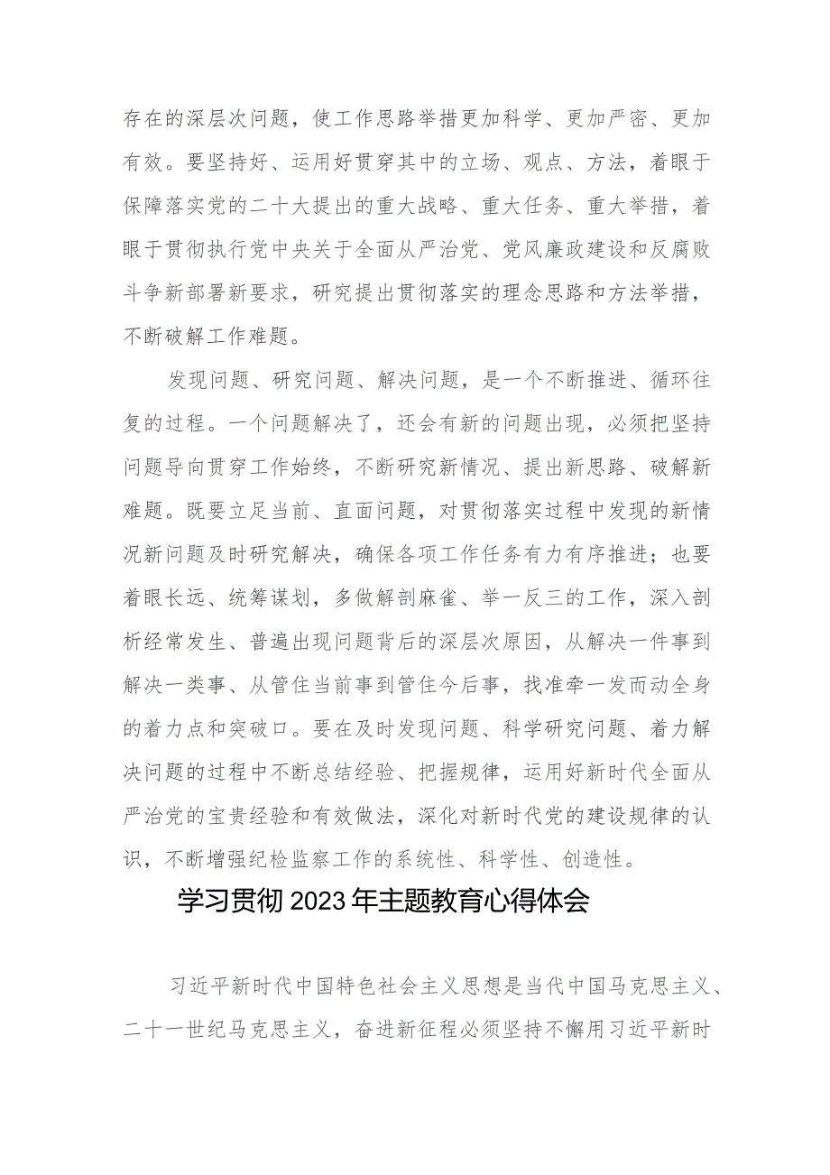 推动新时代新征程纪检监察工作高质量发展坚持问题导向心得体会.docx_第3页