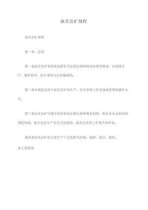 油页岩矿规程.docx