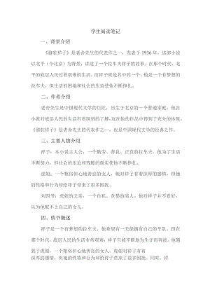 学生阅读笔记.docx