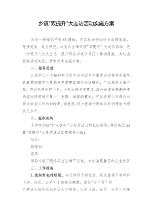 乡镇“双提升”大走访活动实施方案.docx