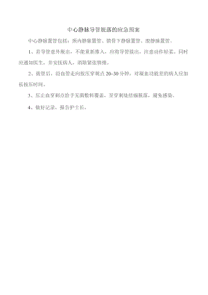 中心静脉导管脱落的应急预案.docx