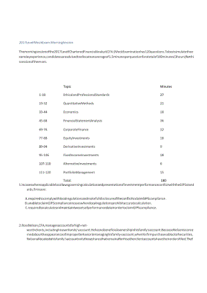 CFA一级历年模拟考试(2015-2019)：2017_level_I_mock_exam_morning_questions removed.docx