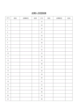 应聘人员签到表.docx