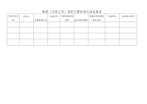（风电公司）招标代理机构比选备案表.docx