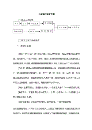 砂浆锚杆施工方案.docx
