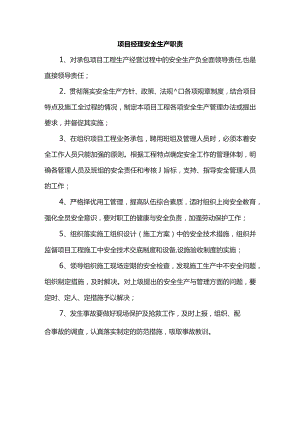 项目经理安全生产职责.docx