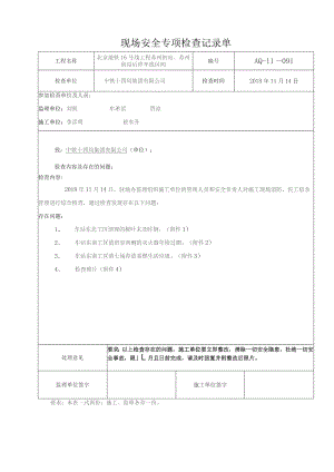 专项检查记录91.docx