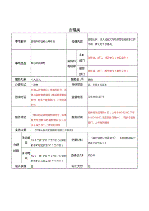 受理政府信息公开申请专项办理类 (办事指南).docx