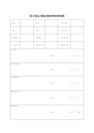 员工转正晋级降级考核审核表（完整版）.docx