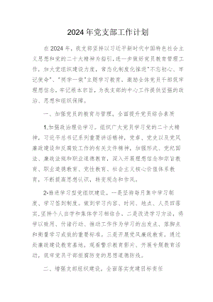 2024年党支部工作计划.docx