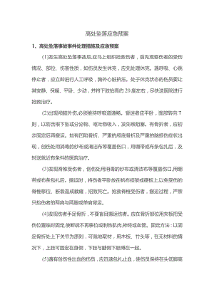 高处坠落应急预案.docx