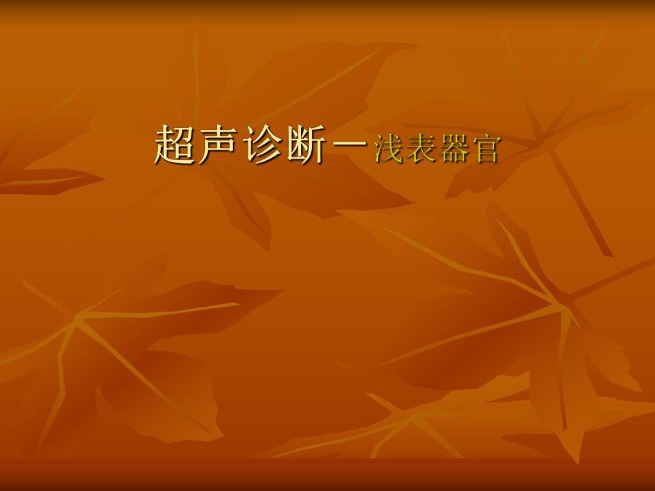 超声诊断浅表器官医学幻灯片.ppt_第1页