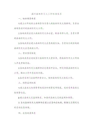 滨州 森林防灭火工作标准体系.docx