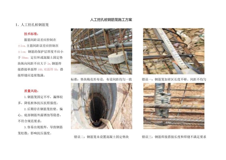 人工挖孔桩钢筋笼施工方案.docx_第1页