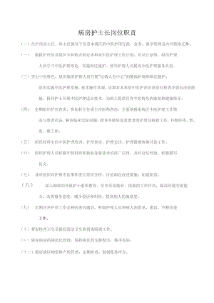 病房护士长岗位职责.docx