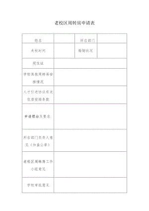 老校区周转房申请表.docx