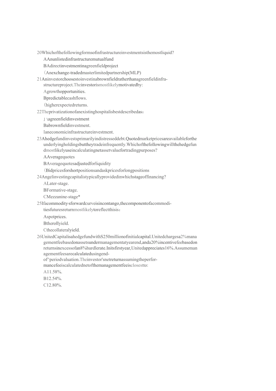 CFA课后习题：另类投资.docx_第3页