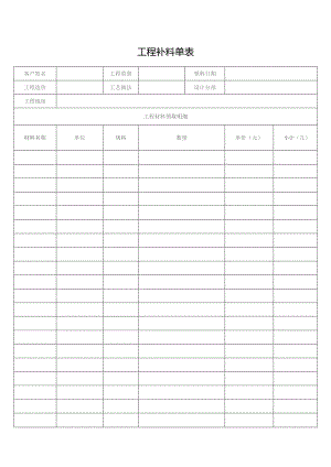 工程补料单表.docx