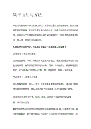 梁平面注写方法.docx