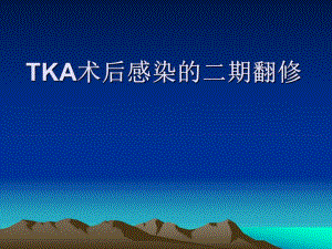 全膝感染二期返修.ppt