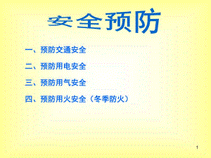 安全预防交通、用电、用气等安全培训讲座PPT.ppt