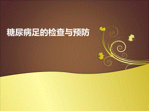 糖尿病足的检查与预防.ppt