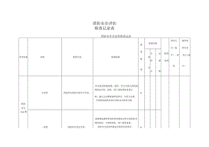 (新)XX消防安全评估检查记录表格汇编.docx